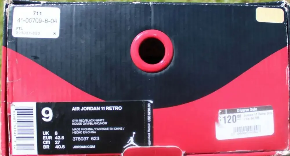 Air Jordan 11 Retro Win Like '96 Gym Red Size 9 (378037-623)